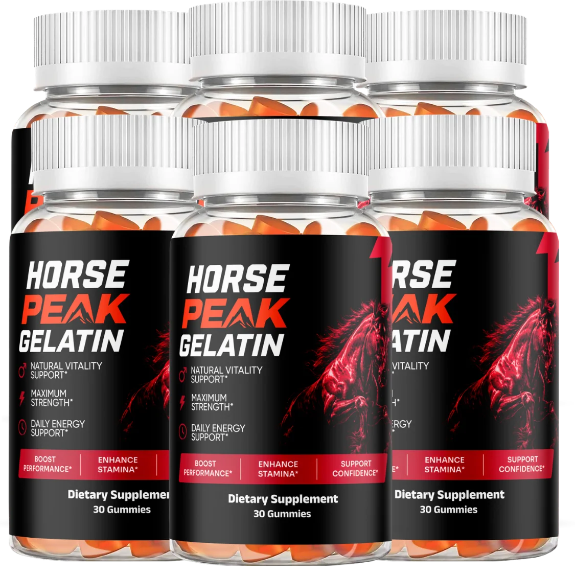 Horse Peak Gelatin men's vitality gummies bottles